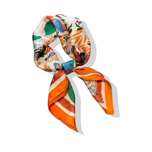 Foulard orange et vert