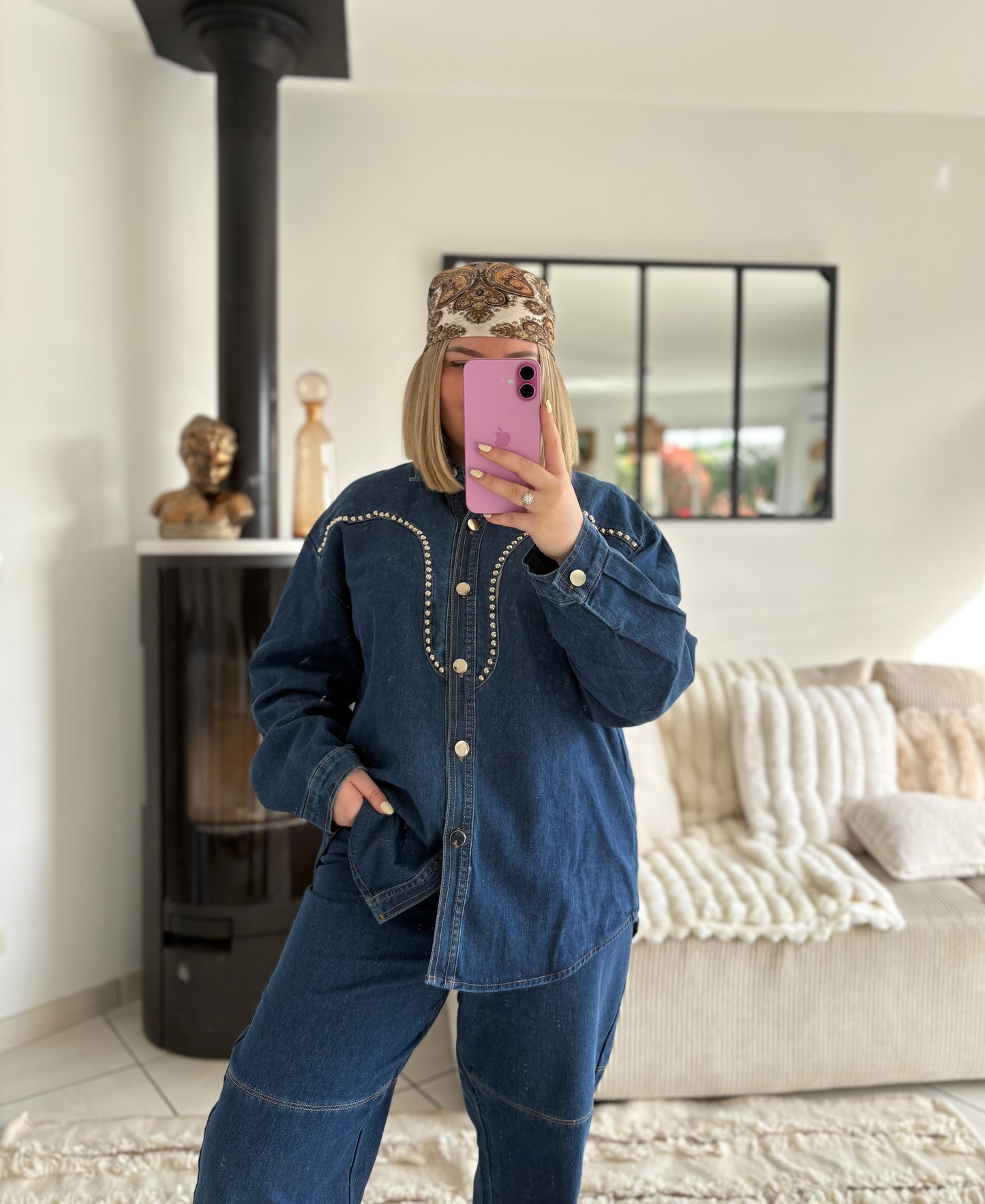 Ensemble chemise jean