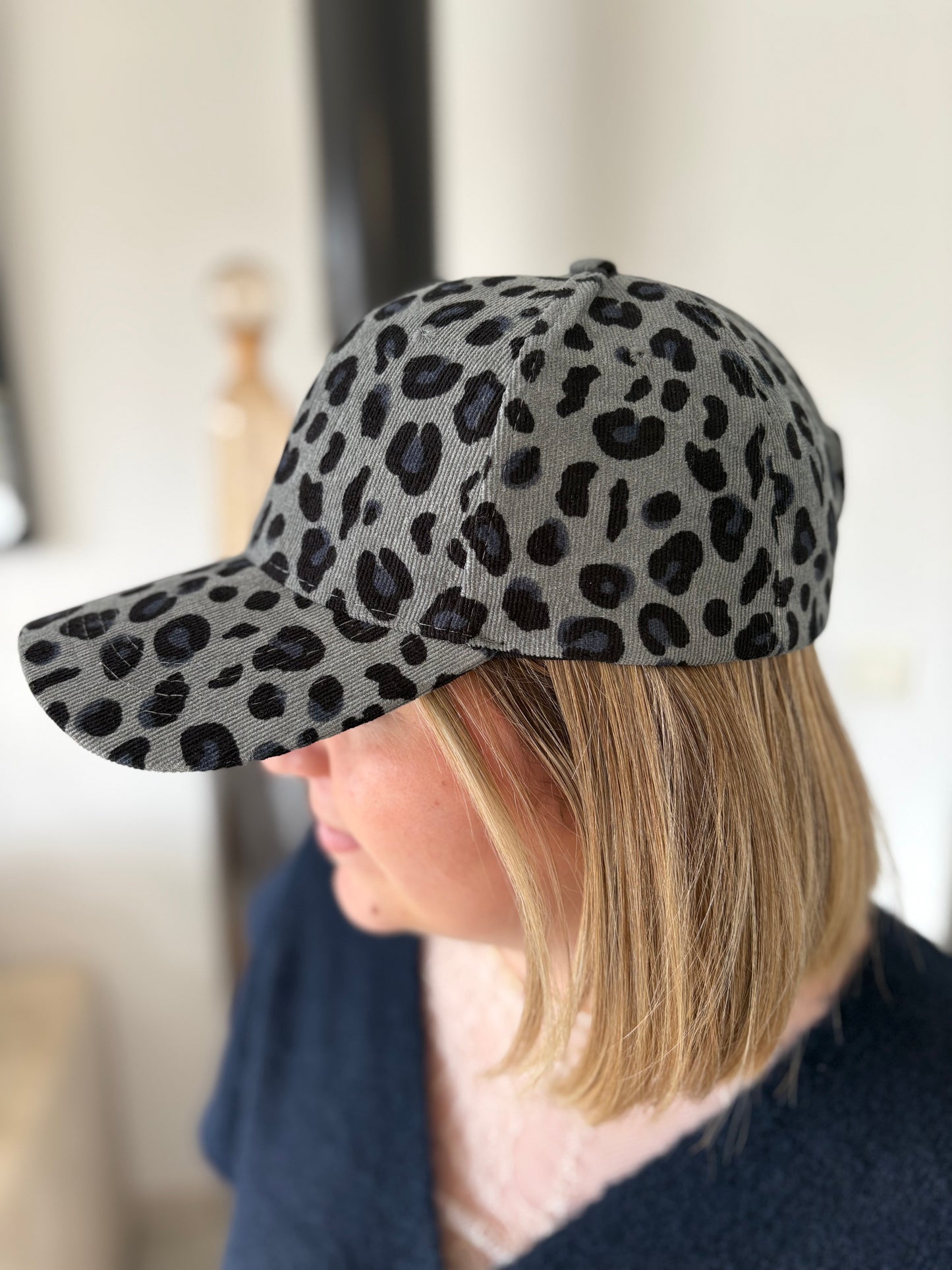 Casquette motif léopard