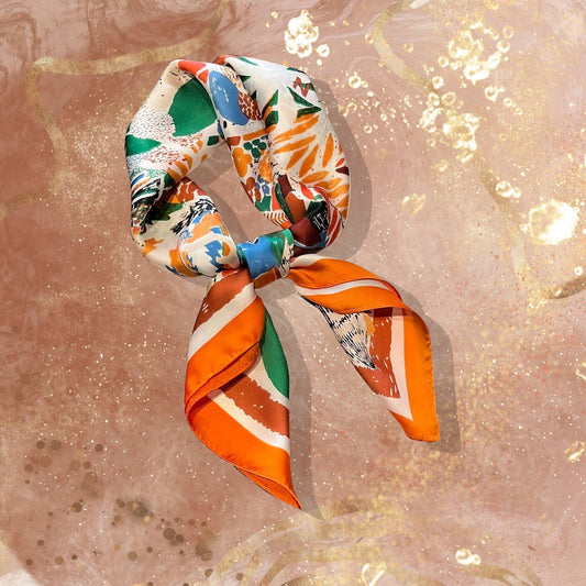 Foulard orange et vert