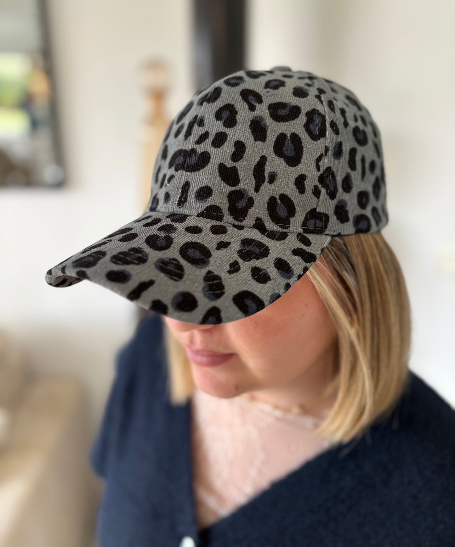 Casquette motif léopard
