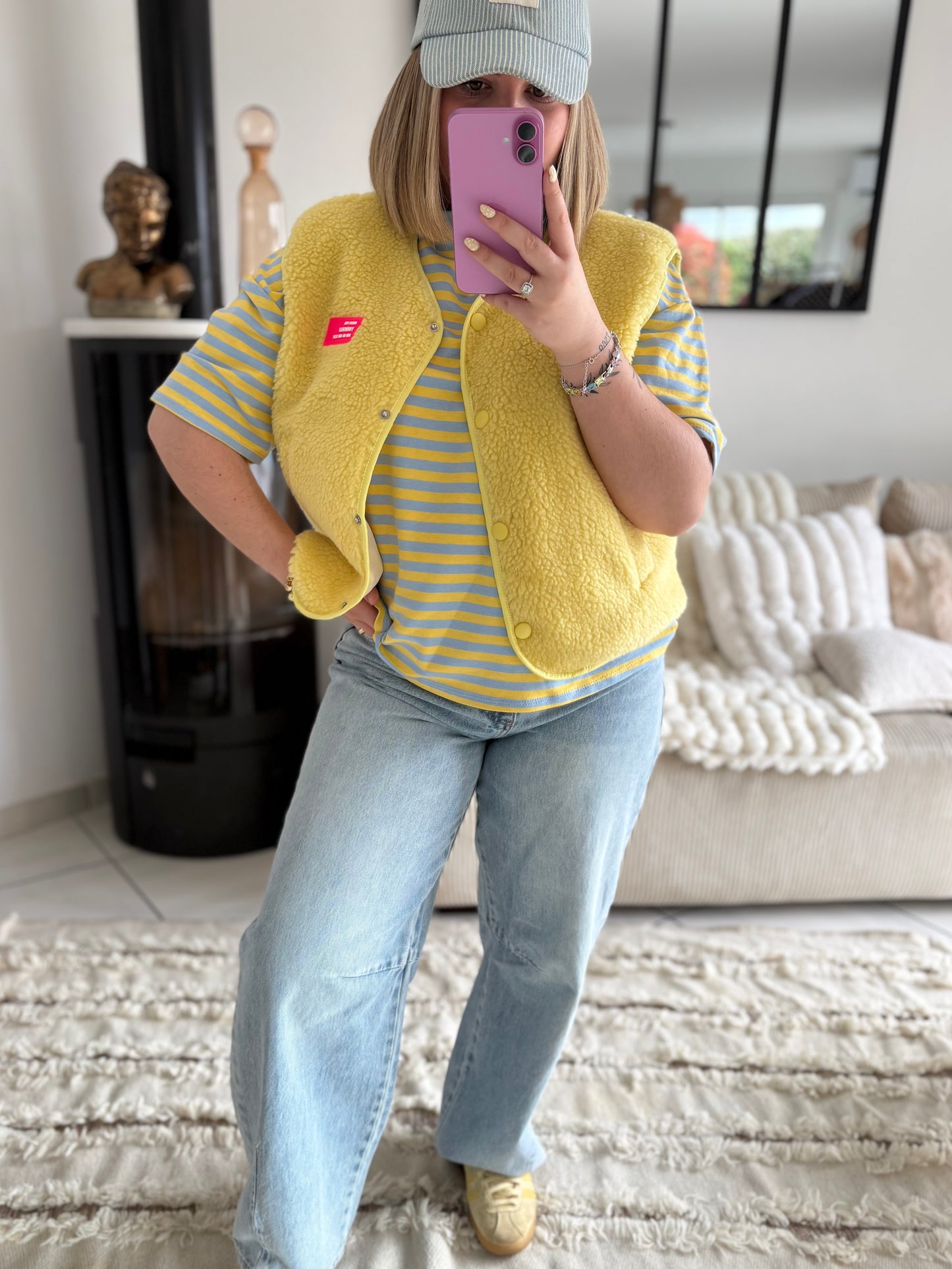 Gilet sans manches jaune