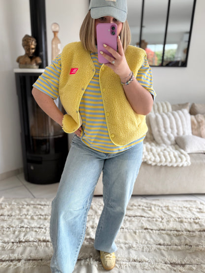 Gilet sans manches jaune
