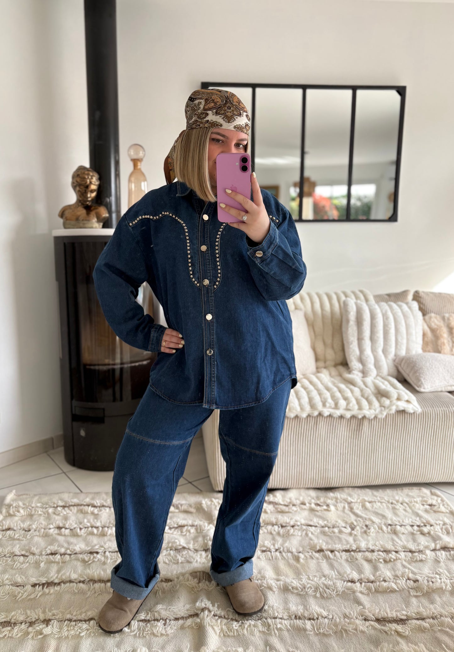 Ensemble chemise jean