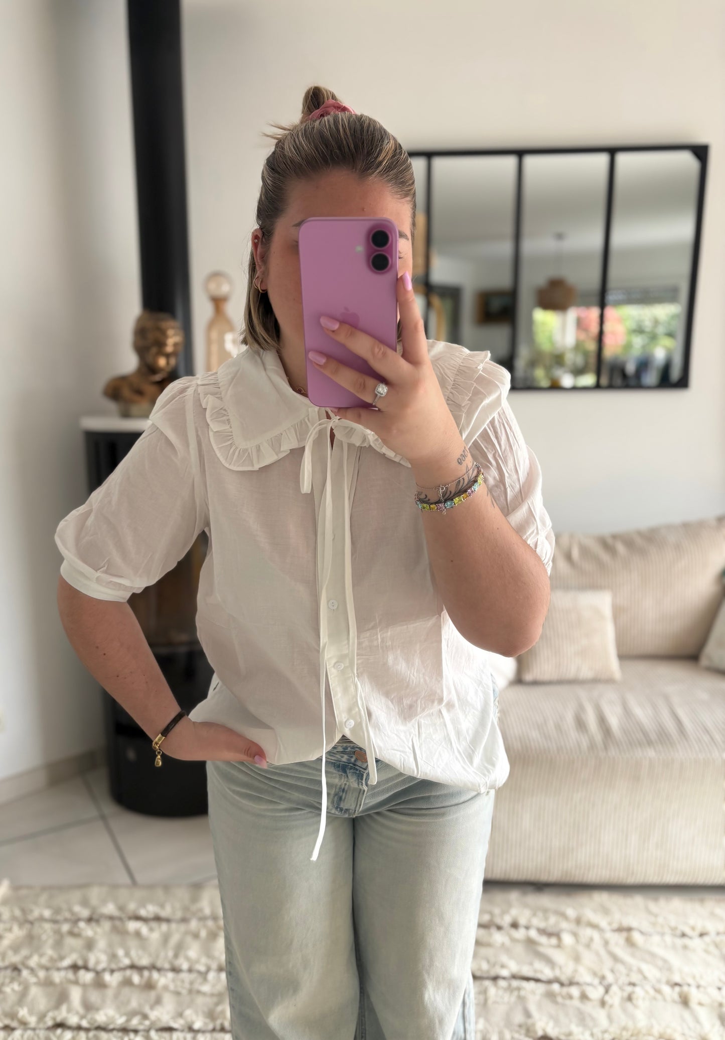 Blouse nuage blanc