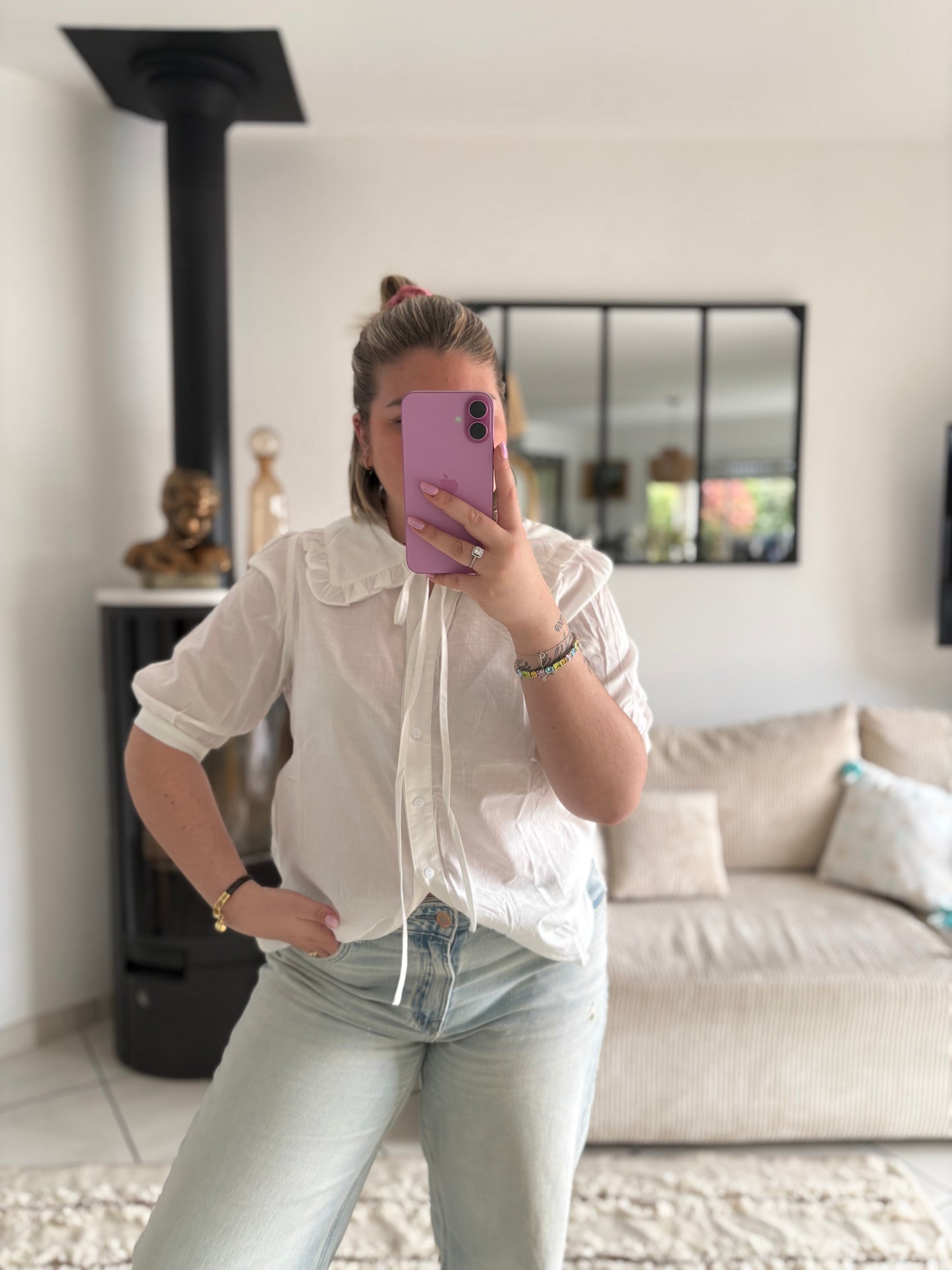 Blouse nuage blanc