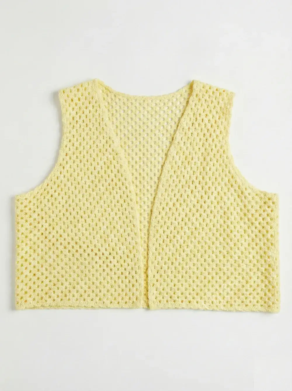 Gilet crochet jaune