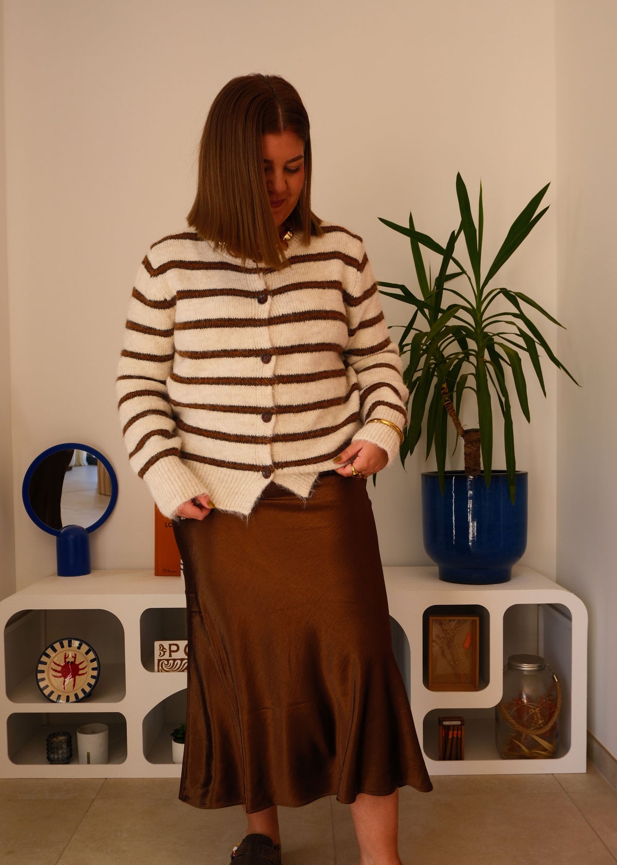 Jupe Satin Chocolat