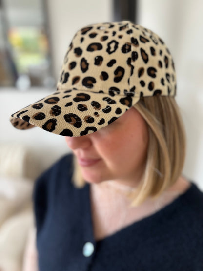 Casquette motif léopard