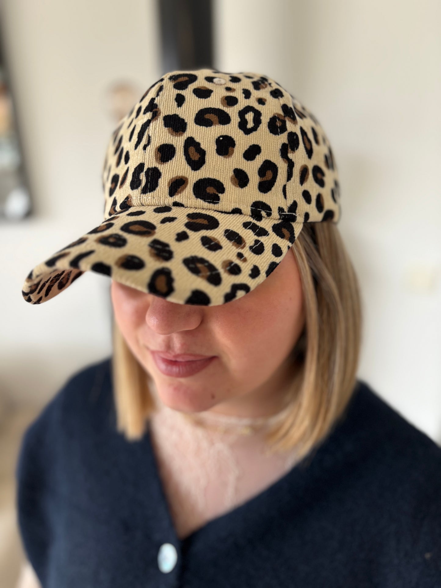 Casquette motif léopard