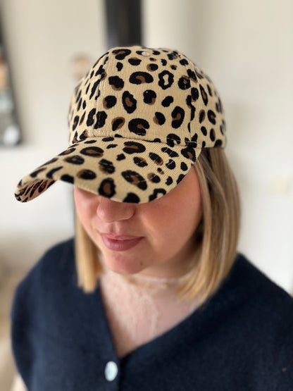 Casquette motif léopard