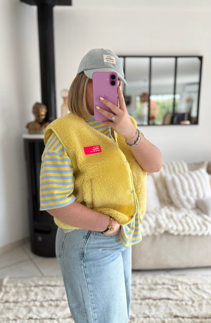Gilet sans manches jaune
