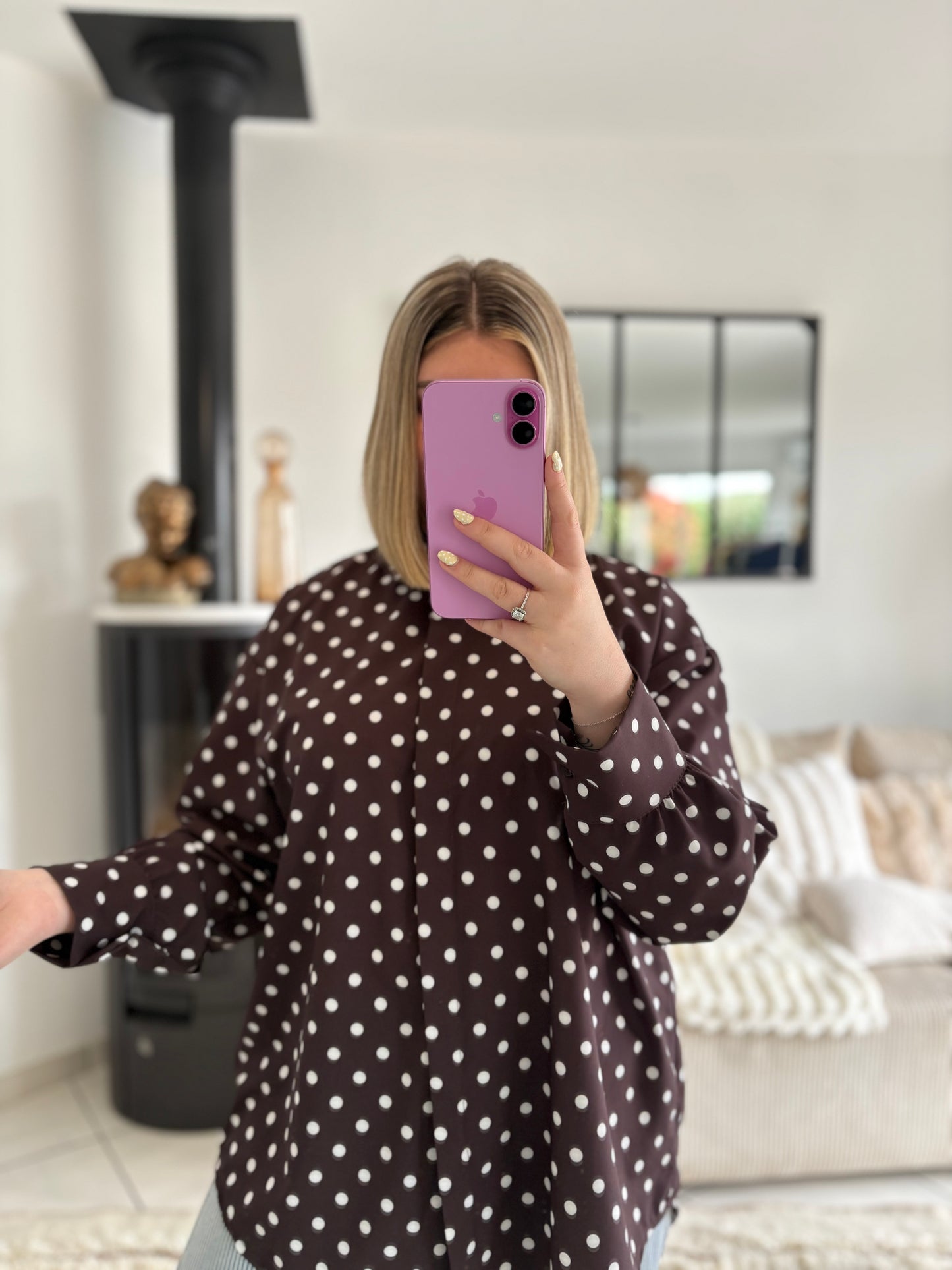 Chemise à pois