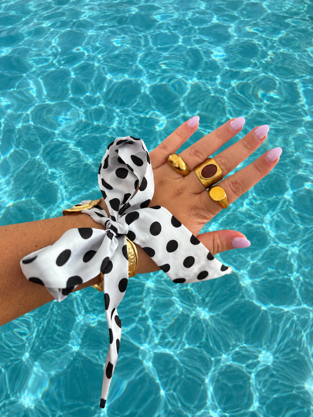 Jonc foulard à pois